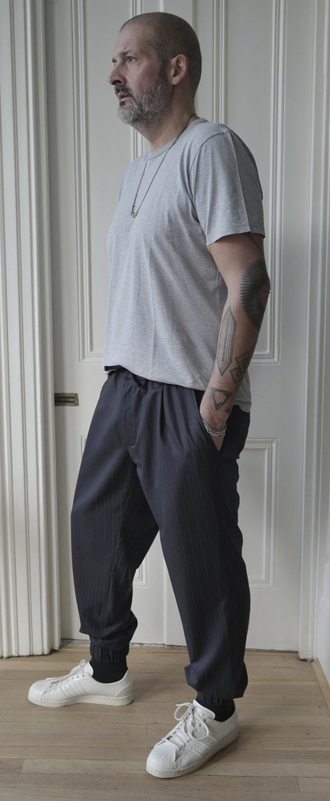 The Bespoke Pinstripe City Joggers