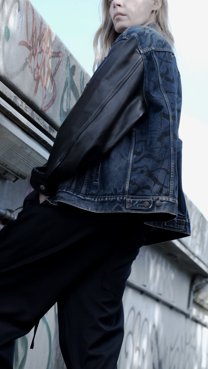 The Hendrix hand painted denim jacket
