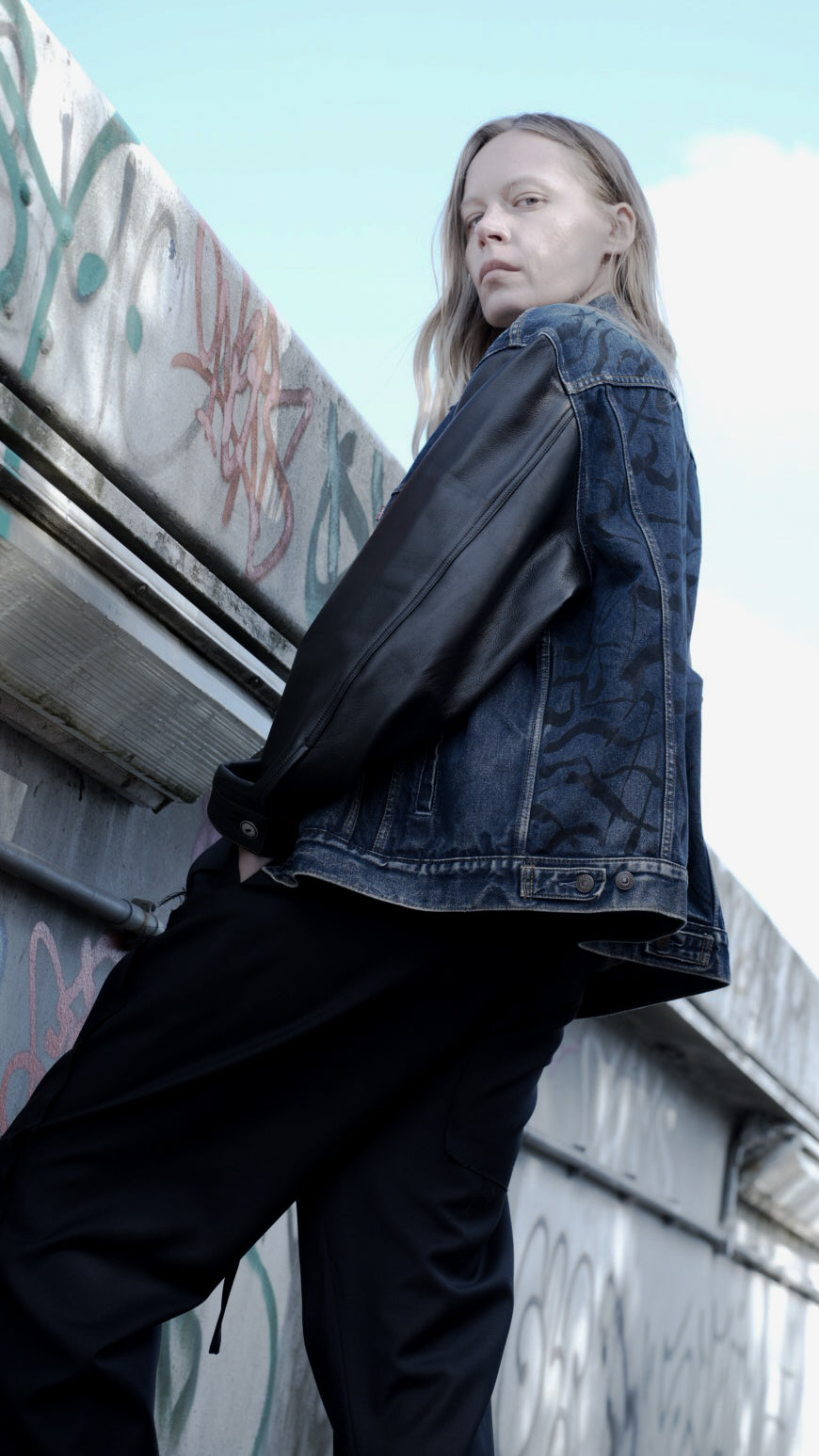 The Hendrix hand painted denim jacket