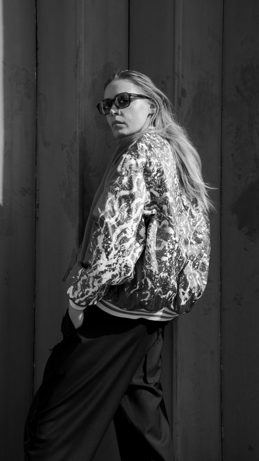 The Electric Dreams Hand Painted Bomber Jacket