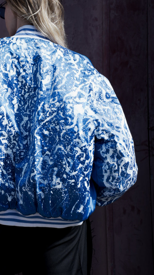 The Electric Dreams Hand Painted Bomber Jacket
