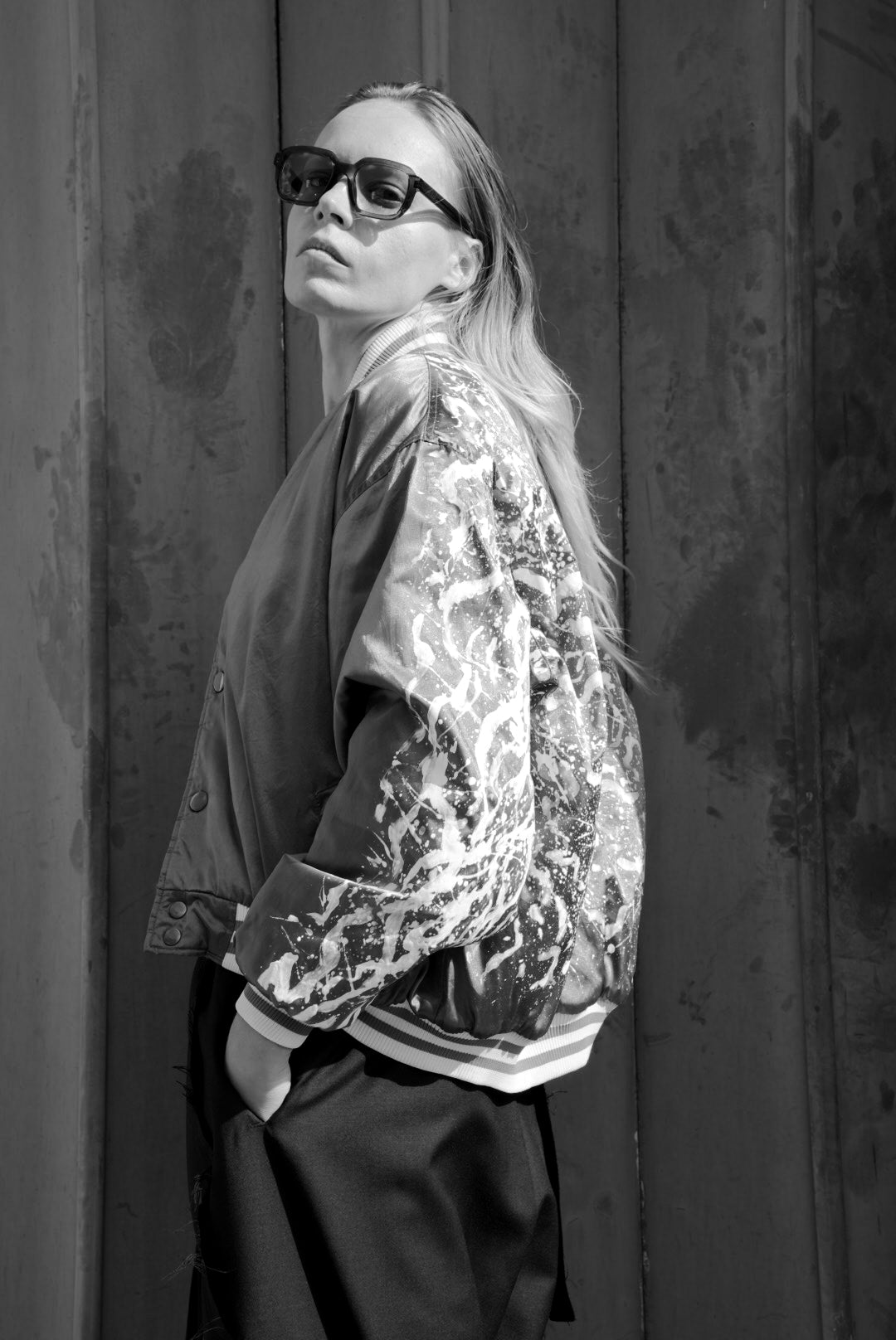 The Electric Dreams Hand Painted Bomber Jacket