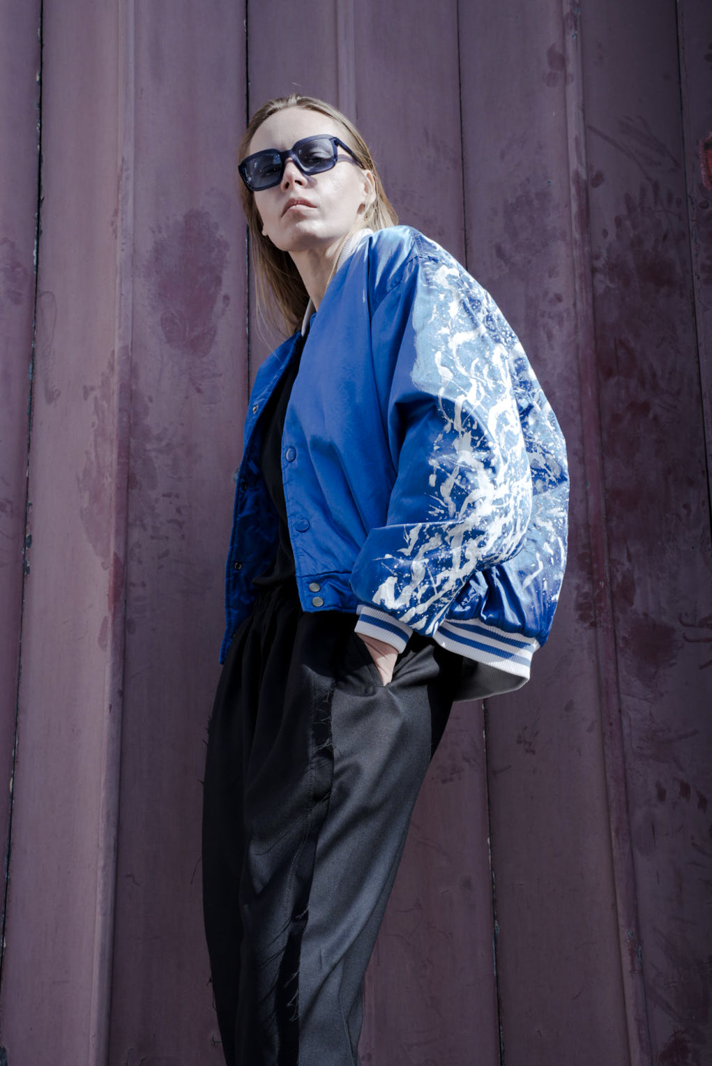The Electric Dreams Hand Painted Bomber Jacket
