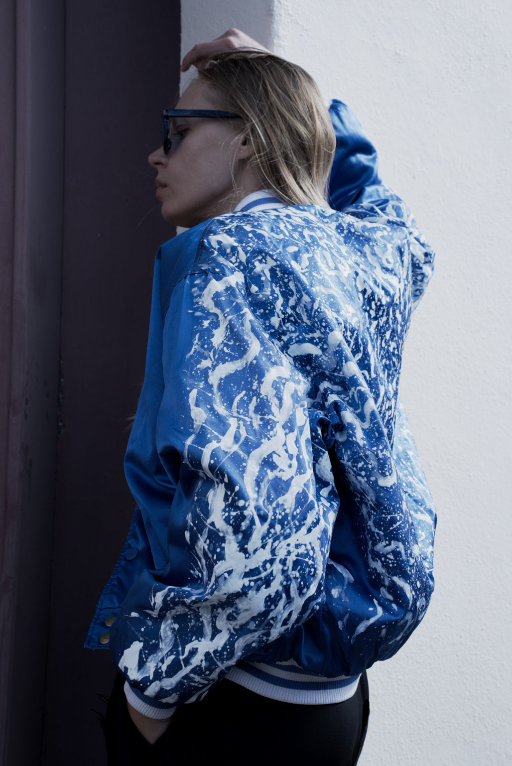 The Electric Dreams Hand Painted Bomber Jacket
