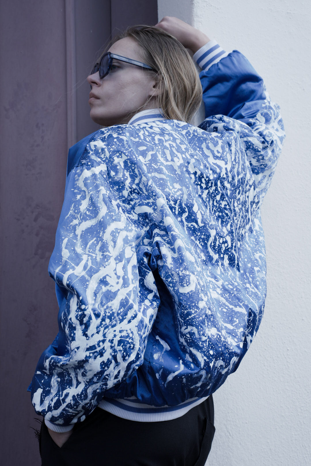 The Electric Dreams Hand Painted Bomber Jacket