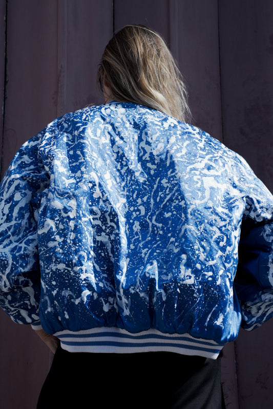 The Electric Dreams Hand Painted Bomber Jacket