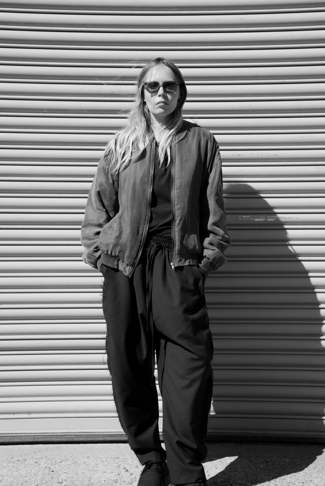 The Bluesy Silk Clouds Bomber Jacket